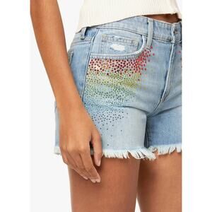 Joe's Jeans X Stephanie Gottleib NWT Ozzie Embellished Cut Off Jean Shorts 25